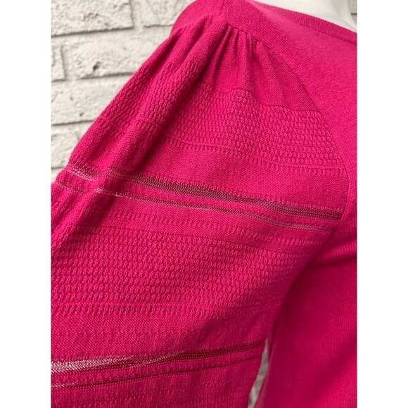 Blu Dahlia Women Long Sleeve Twisted Split Back Design Sweater Tunic Size M - Picture 11 of 13